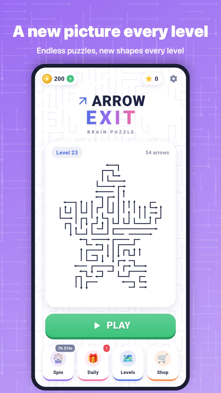 Brain Top: Arrow Exit screenshot