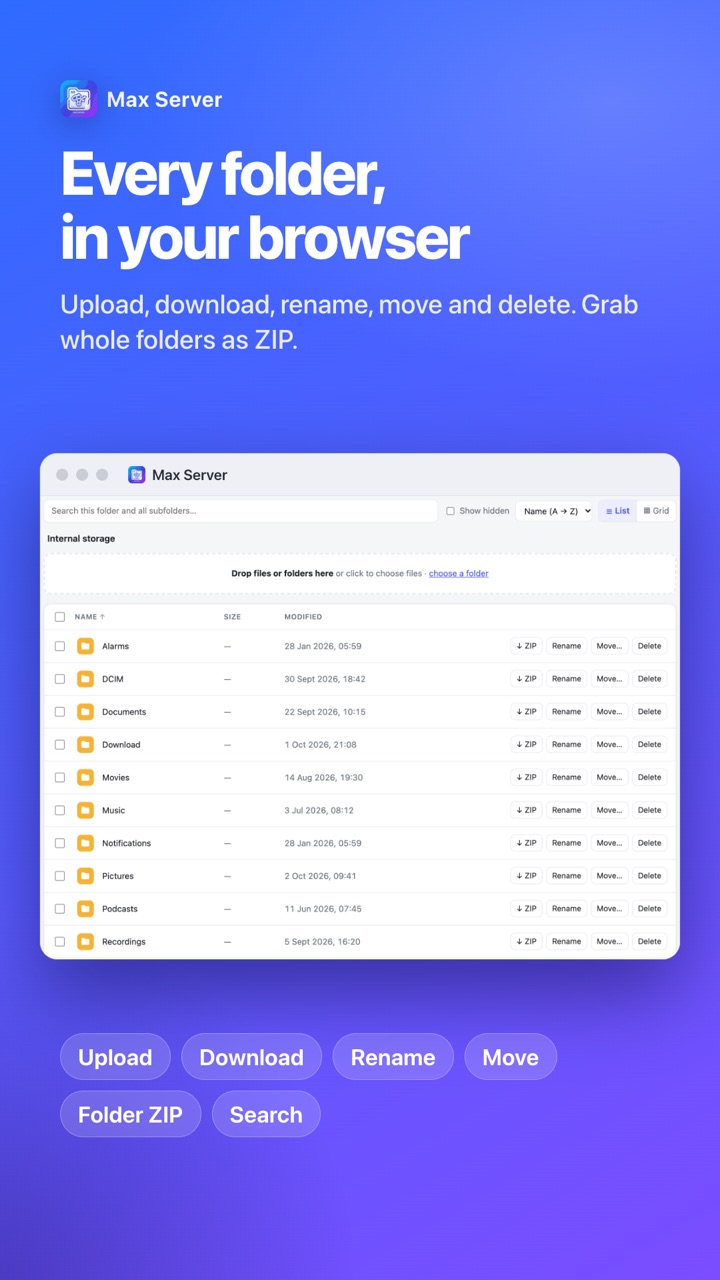Max Server: Wi-Fi File Share screenshot