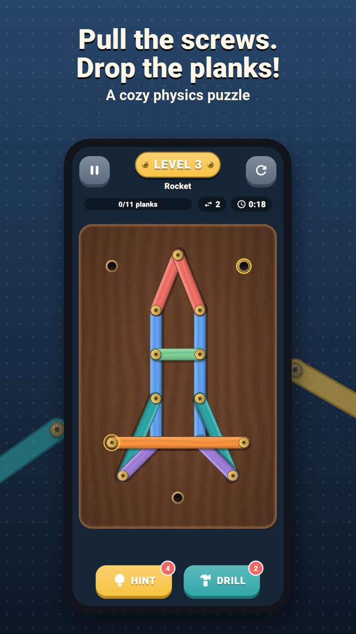 Plank Nuts: Screw Puzzle screenshot