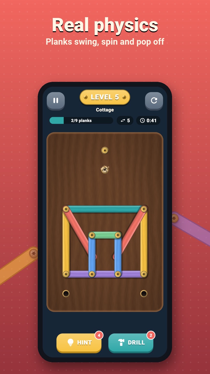 Plank Nuts: Screw Puzzle screenshot