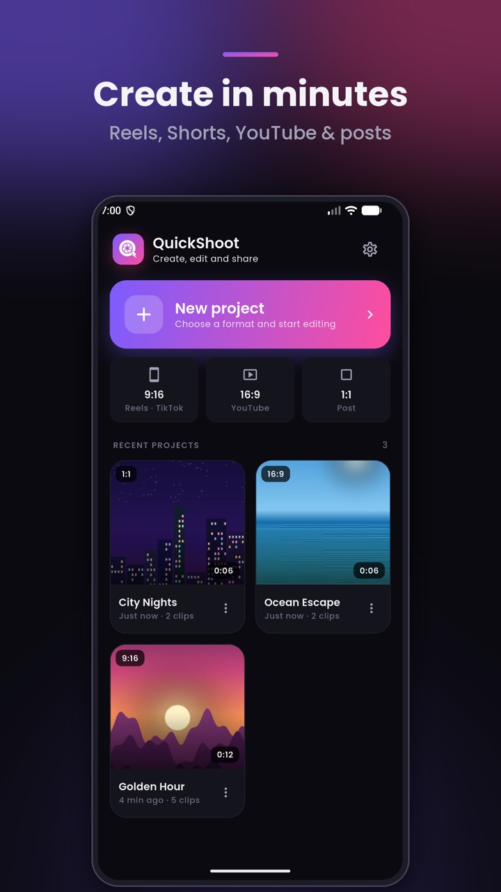 QuickShoot: Video Editor screenshot