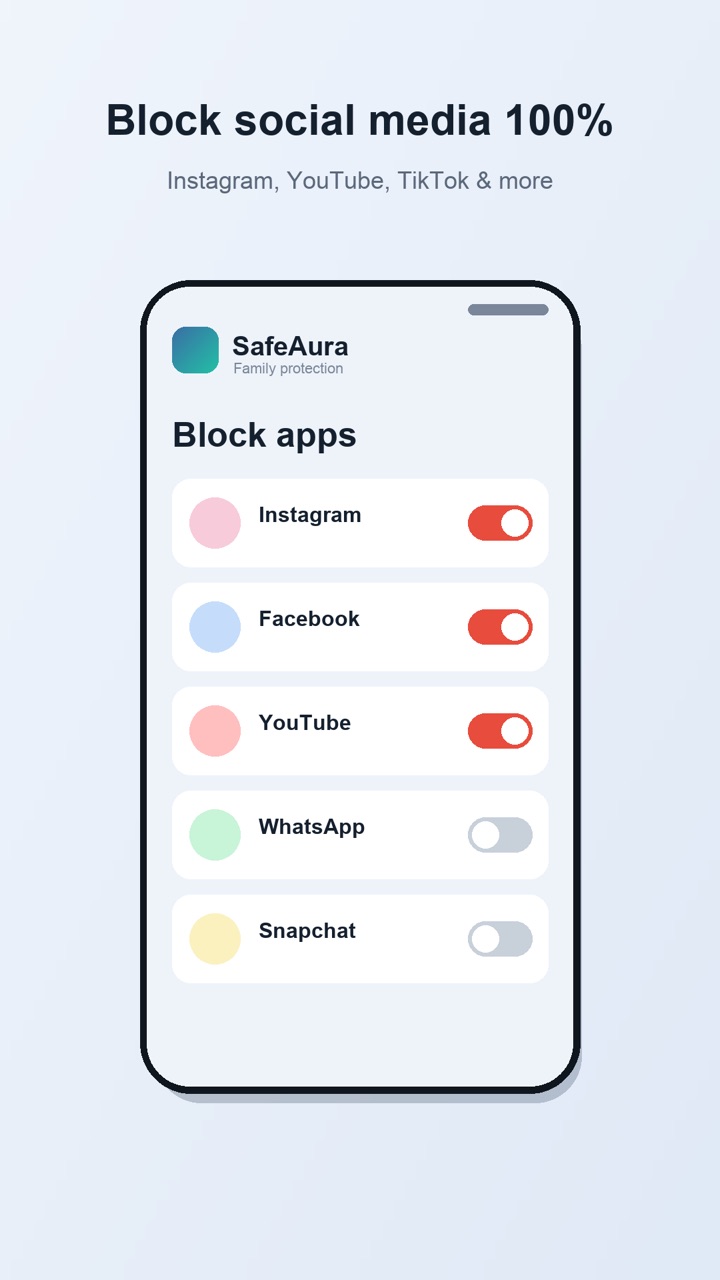 SafeAura: Domain & App Blocker screenshot
